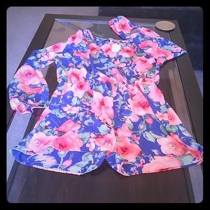 Colorful floral romper